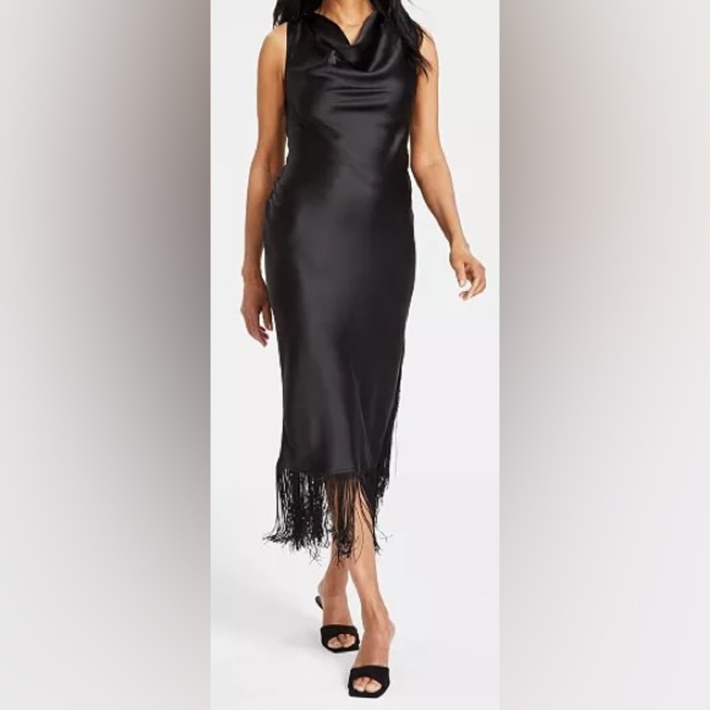 INC Fringed-Hem Maxi Dress